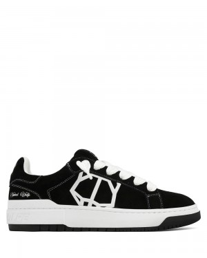 Basket Naked Wolfe Chrome Suede Black | 9813265-QJ