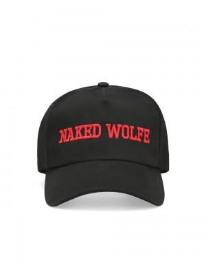 Casquettes Naked Wolfe Varsity Unconstructed Cap Black/Red | 6027548-OI