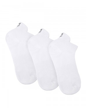 Chaussette Naked Wolfe 3 Pack Womens Egyptian Cotton Ankle Socks White | 2760938-VO