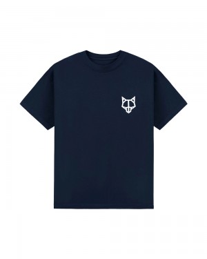 T-Shirt Naked Wolfe Classic T-Shirt Navy | 4906752-MA