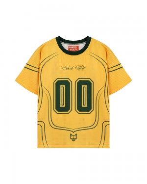 T-Shirt Naked Wolfe Naked Wolfe Jersey Top Yellow | 9653728-WS