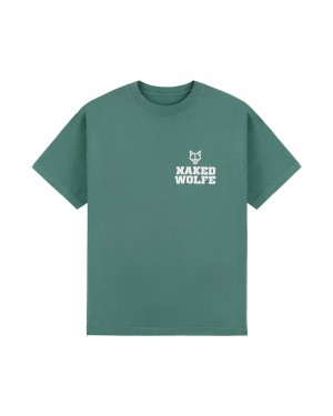 T-Shirt Naked Wolfe Vintage Painting T-Shirt Green | 5286307-ZR